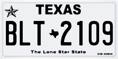 TX license plate BLT2109