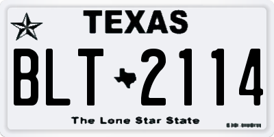 TX license plate BLT2114