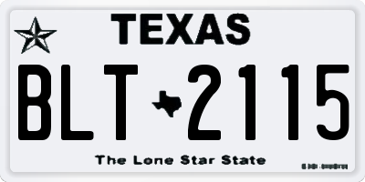 TX license plate BLT2115