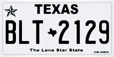TX license plate BLT2129