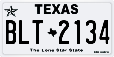 TX license plate BLT2134