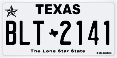 TX license plate BLT2141