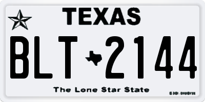 TX license plate BLT2144