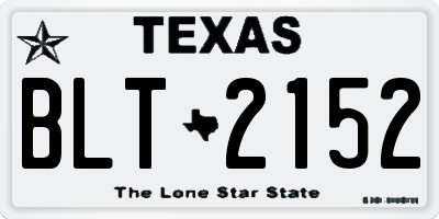 TX license plate BLT2152
