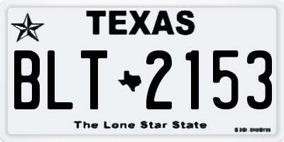 TX license plate BLT2153