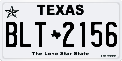 TX license plate BLT2156