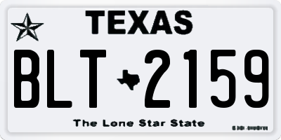 TX license plate BLT2159