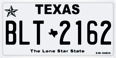 TX license plate BLT2162