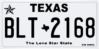 TX license plate BLT2168