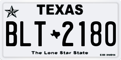 TX license plate BLT2180