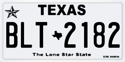 TX license plate BLT2182