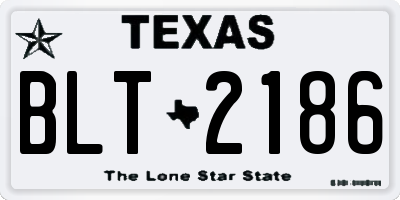TX license plate BLT2186