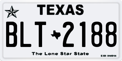 TX license plate BLT2188