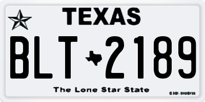 TX license plate BLT2189