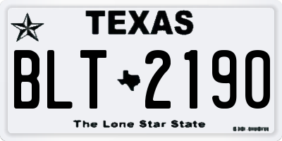 TX license plate BLT2190