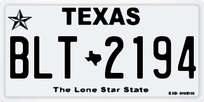 TX license plate BLT2194