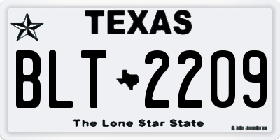 TX license plate BLT2209