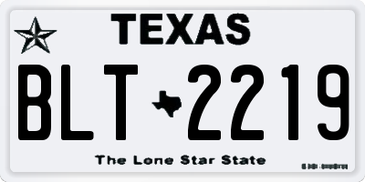 TX license plate BLT2219