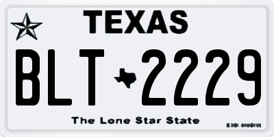TX license plate BLT2229