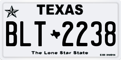 TX license plate BLT2238