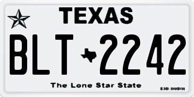 TX license plate BLT2242