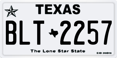 TX license plate BLT2257