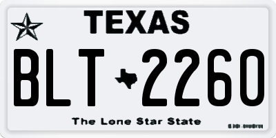 TX license plate BLT2260