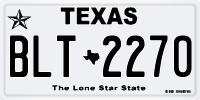 TX license plate BLT2270