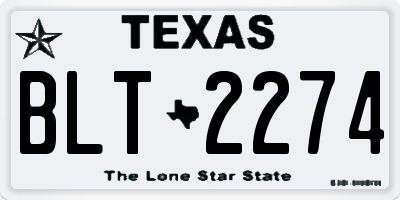 TX license plate BLT2274