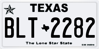 TX license plate BLT2282