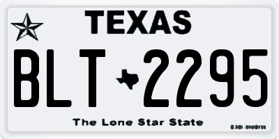 TX license plate BLT2295