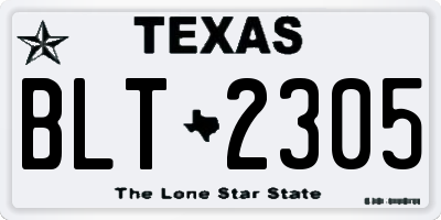 TX license plate BLT2305