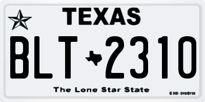 TX license plate BLT2310