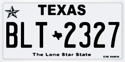 TX license plate BLT2327
