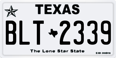 TX license plate BLT2339