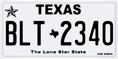 TX license plate BLT2340