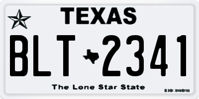 TX license plate BLT2341