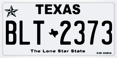 TX license plate BLT2373