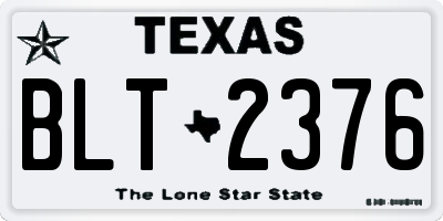 TX license plate BLT2376