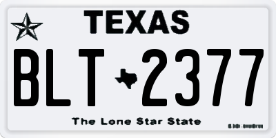 TX license plate BLT2377