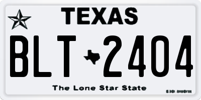 TX license plate BLT2404