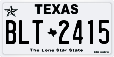TX license plate BLT2415