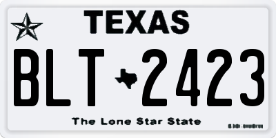 TX license plate BLT2423