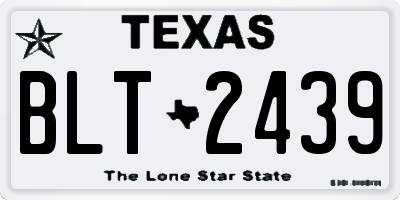 TX license plate BLT2439