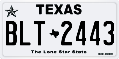 TX license plate BLT2443