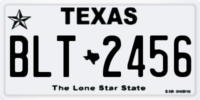TX license plate BLT2456