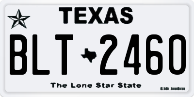 TX license plate BLT2460