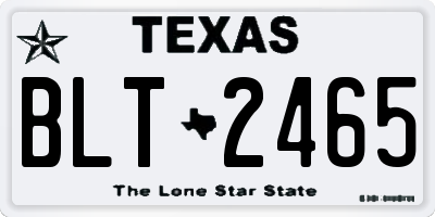 TX license plate BLT2465