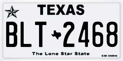 TX license plate BLT2468