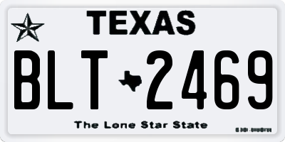 TX license plate BLT2469